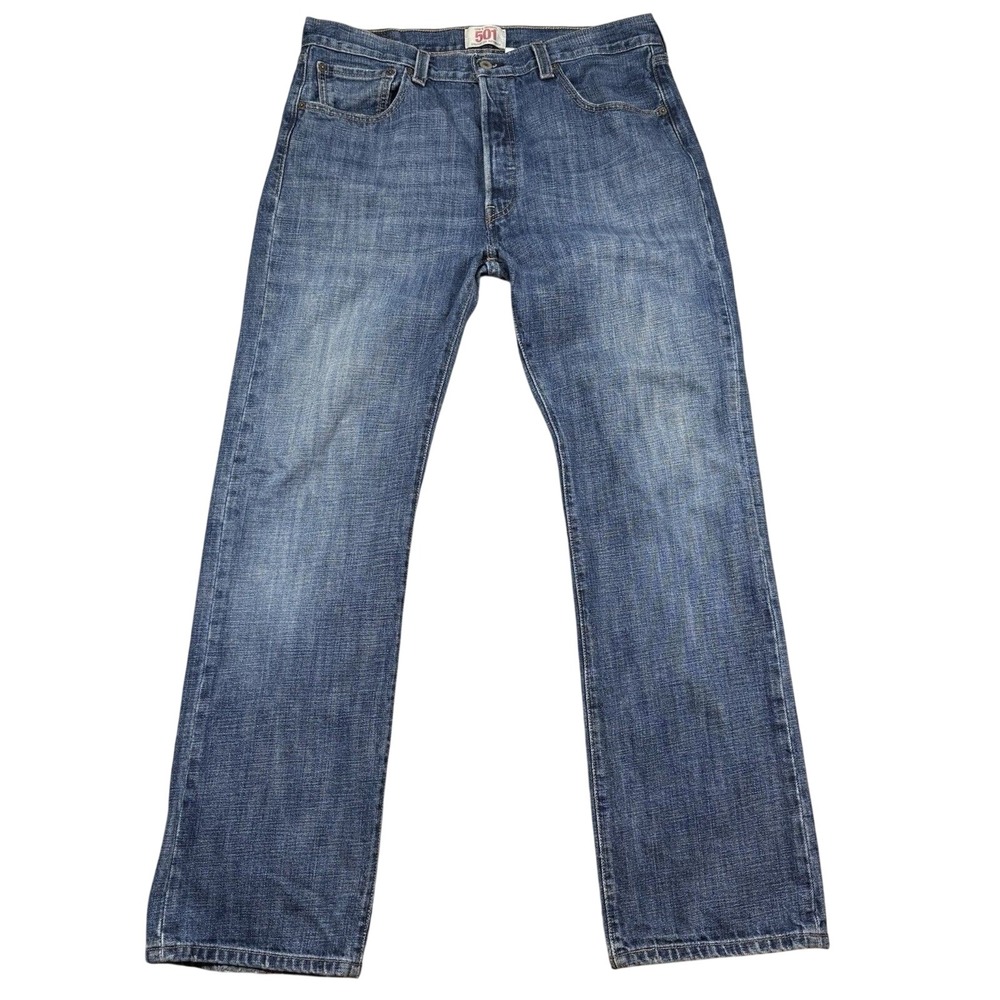 Levi's 501xx Jeans‎ Men's 34x30 Blue Medium Wash Cotton Button Fly Mexico - Picture 1 of 12